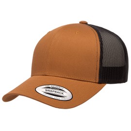 Yupoong YP Classics Retro Trucker Cap, Caramel/Black, OSFA