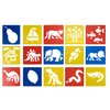 Drawing Stencils - 54-Pack Plastic Animal Stencil Templates, Hollow Out