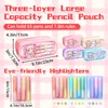 MILLEVIBE ITA Pencil Pouch Kawaii Large Capacity Pen Case :