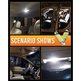 LUYED 211-2 578 Led Bulbs 569 41mm 42mm 1.65in 6500k White Super Bright Interior Led Festoon Bulb for Car Map Light Dome Light,Pack of 5