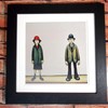 Greetingles Lowry-Style 12"/31cm Square Framed Print. Beautiful Black Ash Frame