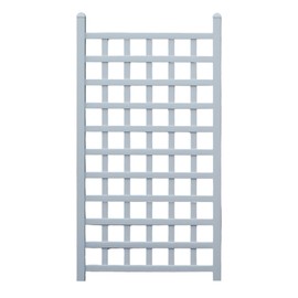 DuraTrel Country Garden Vinyl Trellis, Outdoor Plant Support Frame, White, 35" x 66" - Decorative Grid-Style Lattice for Climbing Vines & Flowers, Use Against Walls, Fences or Freestanding