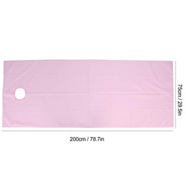 Sheets for Treatment Bed with Opening for Face Cut-Out, Pack of 2, 200 x 75 cm / 78.7 x 29.5 Inch Massage Table Sheets for Beauty Salon, Massage, Cosmetic Salon, Spa, Massage Table, Bed (Pink)