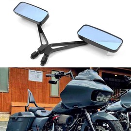 goodfitment - Black Rectangle Shape Motorcycle Mirrors,Upgrade Rearview Motorcycle Mirrors Compatible with Most motorcycle models