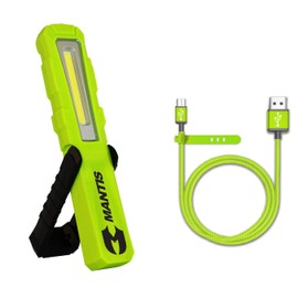 Clore Automotive Light-N-Carry LNCMINI"MANTIS" Rechargeable COB LED Work Light for Mechanics, HVAC Technicians, Plumbers, Contractors
