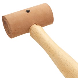 The Beadsmith Rawhide Mallet - 100% Natural Crafting Tool w/ 1.5" Diameter Rawhide Head and Hickory Handle, Prevents Marring and Scratching of Metal, Suitable for Leather and Metalwork