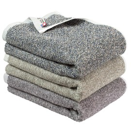 Trampalan Imabari Towel, Bath Towel, Set of 3, ECO MIX Imabari Towel Certified, Water Absorbent, 100% Cotton (Assorted)