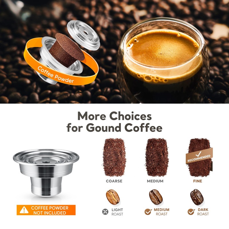 Reusable Coffee Pods Adapter Stainless Steel Converter Holder for espresso