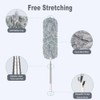 Vicloon Washable Telescopic Duster, Microfibre Stainless Steel Telescopic Rod and