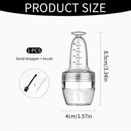 1 Piece Scalp Applicator with 1 Piece Dropper and 1 Piece Brush, Scalp Care Tool, Scalp Massager, Hair Care Applicator Tool