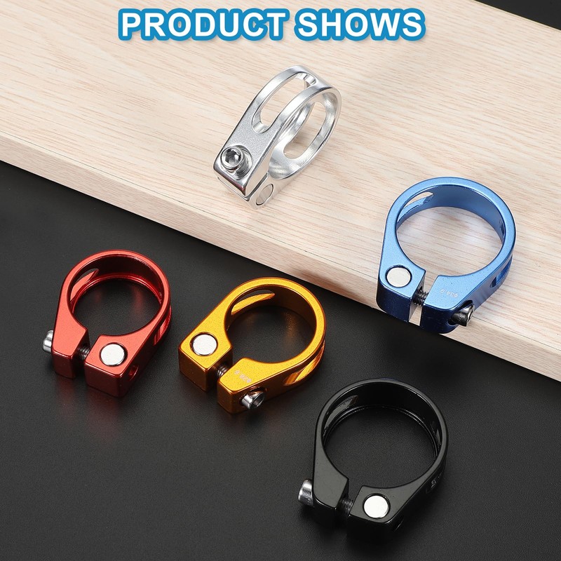 PATIKIL 31.8mm Cycles Bike Seat Post Clamp, Aluminum Alloy Seat