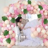 132Pcs Pink Balloons Arch Garland Kit, Blush Peach Rose Gold