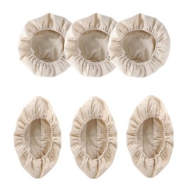 3 Pcs 10 Inch Oval and 3 Pcs 9 Inch Round Bread Proofing Basket Cloth Liner Linen Liner Cloth Dough Basket Cover for Bakery Home Baking (6, Oval and Round)