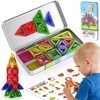 OFFISYS 40PCS Mini Magnetic Tiles, Magnetic Building Blocks with Iron