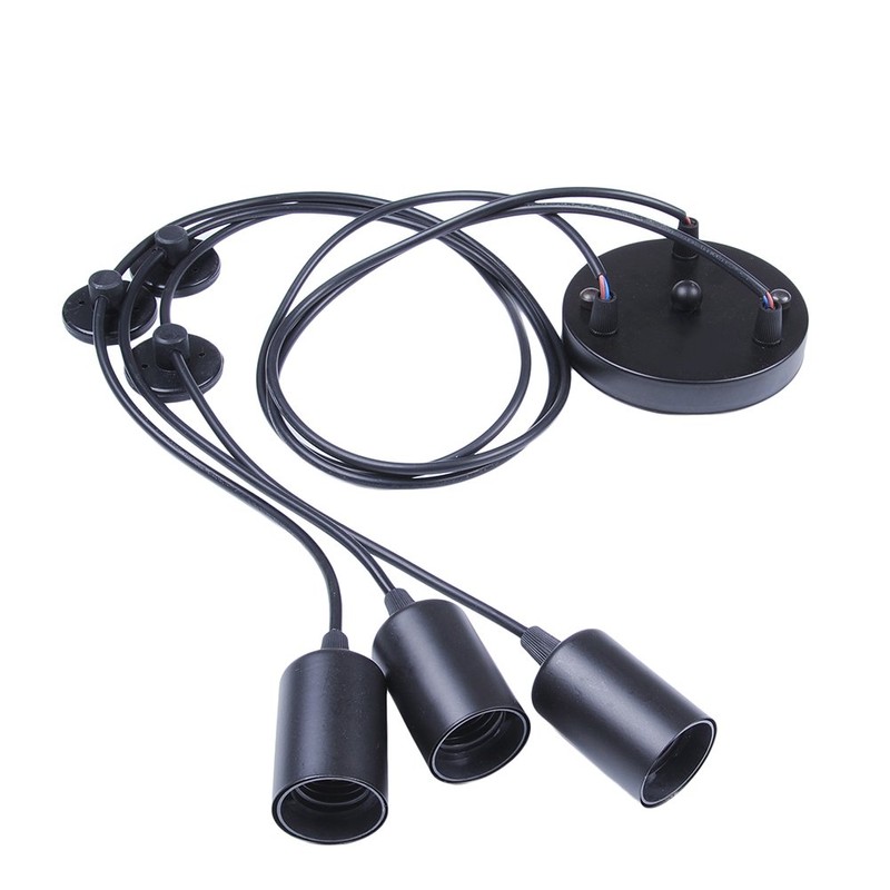 3-head E27 Retro Chandelier Pendant light Vintage Classic Edison Lamp