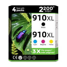 910XL Ink Cartridges Combo Pack Replacement for HP Ink 910 XL with OfficeJet Pro 8020 8025 8028 8035 8030 8010 8015 8018 8022 Printer, 4 Pack
