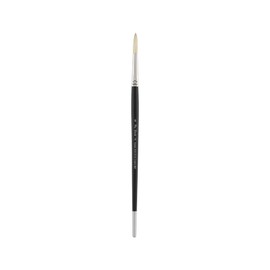 Creative Mark Pro Stroke Premium White Chungking Hog Bristle Artist Paint Brush - Round # 8 - Natural Bristle Brush w/Great Control Suitable for Oils, Watercolors, Acrylics, Alkyds, Caseins