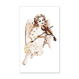Truly Teague 35 x 21 Wall Vinyl Sticker Little Vintage Angel Playing Violin