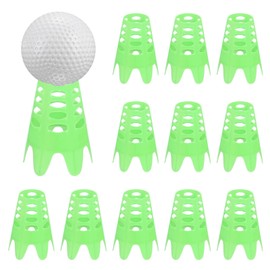 TIXIPEM Golf Simulator Tees [12PCS] - Plastic Golf Tees Use for Home & Outdoor & Indoor Driving Range & Winter Turf - [Green - 1.77 IN]