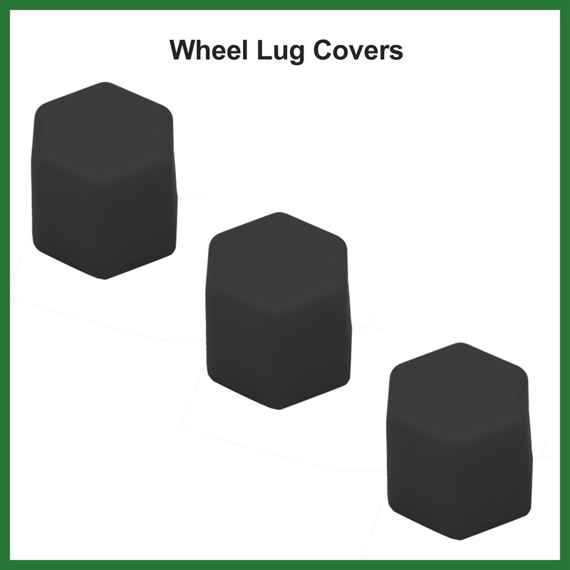 Motoforti 20pcs Black 17mm Car Wheel Nut Lug Hub Covers