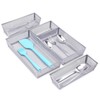 WuGeShop Mesh Silverware Tray Drawer Organizer, Kitchen Utensils Flatware with
