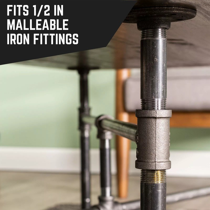 Pipe-Decor.com 1/2 in. X 18 in. Black Pipe 6 Pack