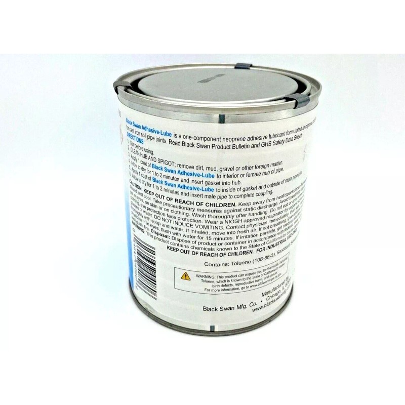 BLACK SWAN 04080 Adhesive-Lube Liquid Neoprene Adhesive Lubricant, 1 Qt