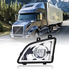 Unitedlu Driver Left Side Fog Light Compatible with Volvo VNL Trucks 760 860 2018-2024 (Halogen-White, Left)