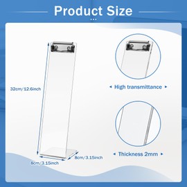 AceOrbit 4 Pcs Monitor Memo Boards for Computer, Acrylic Multifunction Screen Message Reminder, Transparent Computer Sticky Note Holder, Creative Office Desk Accessories for Desktop Home