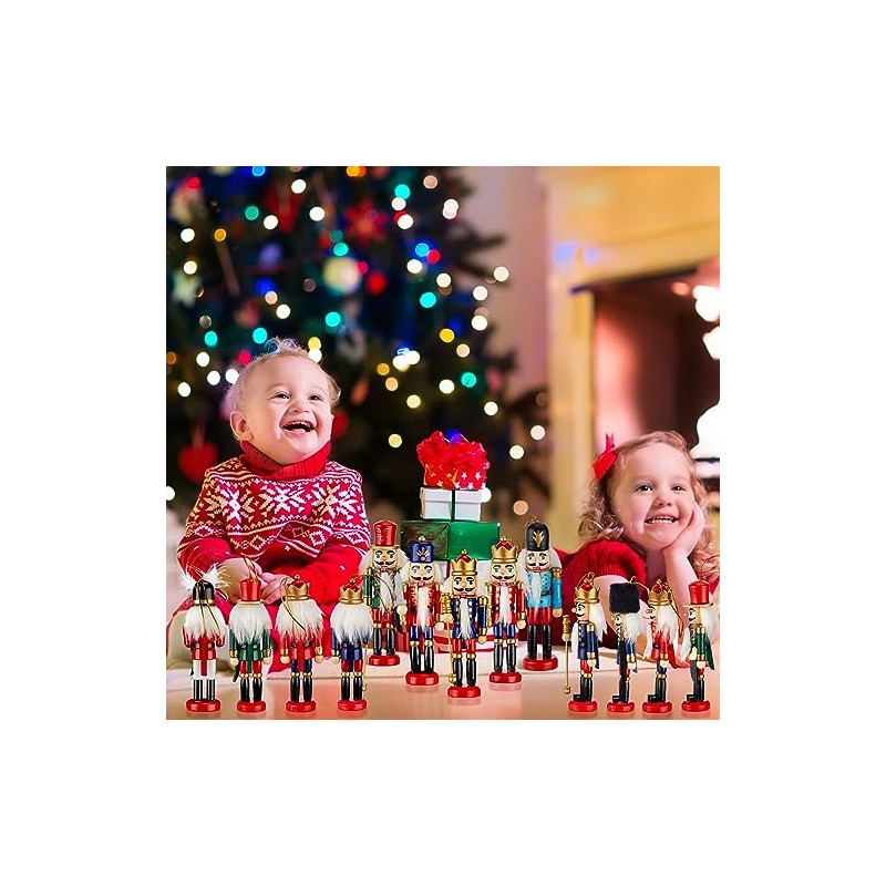 Liliful - Juego de adornos de cascanueces de Navidad, 18