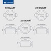Daniks Classic 11-Piece Stainless Steel Cookware Set with Glass Lids,