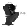 4 Blade Fireplace Fan Aluminium Alloy Heat Powered High Temperature