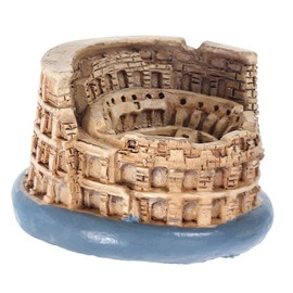 Garneck Roman Colosseum Model Aquarium Roman Architecture Sculpture Miniature Colosseum Building Model Resin Antique Architectural Figure