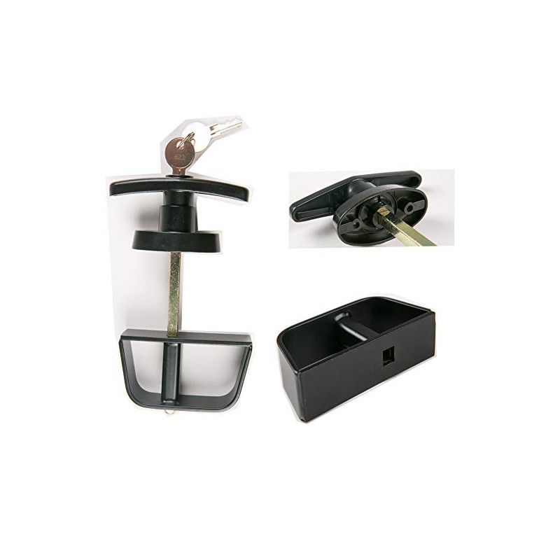 6½" T-Handle Shed Door Lock Handle with Lock Keyed Alike