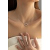 Sterling Silver Cubic Zirconia Heart Necklace | Women's Heart Pendant