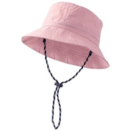 AWOCAN Women Bucket Hat Wide Brim Cap Packable Reversible Summer Sun Hat Fishing Hat Waterproof UV Protection for Men/Women (Polyester, pink)