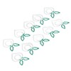 100 Pcs Shaped Paper Clips 2 Color Metal Material Light
