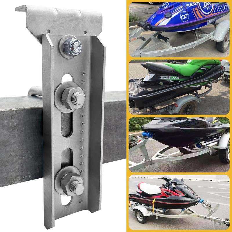 8 PCS 8" Boat Trailer Bunk Brackets, Galvanized Swivel Top,