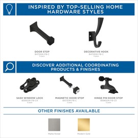 Franklin Brass Classic Edge (2-Pack) 3" Magnetic Door Stop Modern Gold Magnetic Door Catch Stoppers for Bottom of Door Holder to Keep Door Open Protects Wall Solid Rigid Magnet Door Stop B47313K-117-C