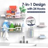 NESOMI Shower Caddy Adhesive Shower Organizer 7-Pack, Rustproof Stainless Steel