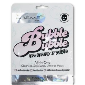 Bubble Bubble No More Trouble | All in One Sheet Mask - Cleanses, Exfoliates & Unclogs Pores - Made in Korea