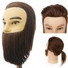 Mannequin Head Human Hair, Brown Hair, Barber Mannequin Head Male,