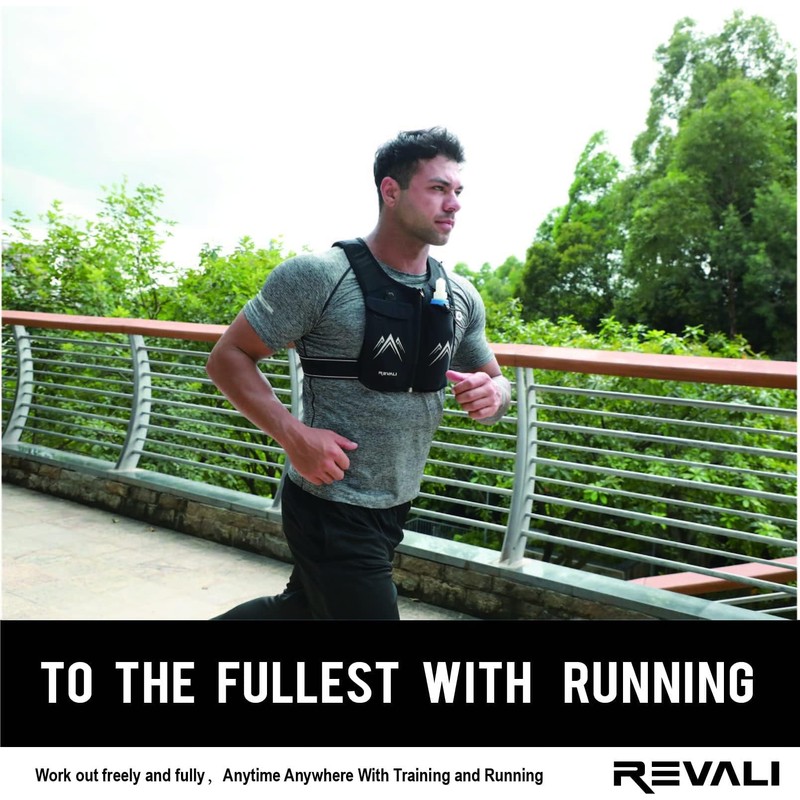REVALI Running Vest, USA Original Patent, Zip Reflective Running Vests