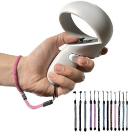 Improved Replacement Reflective Wrist Straps for Oculus Quest 2 Gen Controller, Sturdy Comfy Adjustable Hand Strap for Oculus, Easy Attach White Resin Stopper for Oculus Controllers