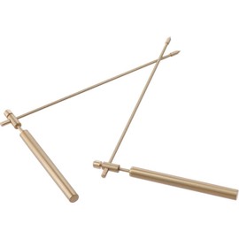 2PCS Pure Copper Metal Detection Rod, Copper Dowsing Rods Upgraded Flexible Rotation, Divining Rods - for Ghost Hunting Tools, Divining Water, Treasure, Buried Items