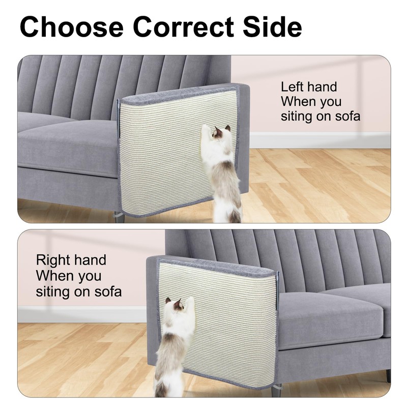 Upgraded Cat Scratch Furniture Protector,Cat Scratch Sofa Arm Sheild with
