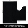 AINAHYVA Toilet Rugs U-Shaped, Soft Non Slip, Water Absorbent, Dries