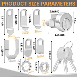 10 Pack L-1172C Mailbox Lock Replacement Includes 3 Keys Per Lock& 5 Locking Plates – C9100 National Standard Key Lock for Cluster Boxes,90° Clockwise Rotation