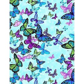 Forest Magic Butterflies Flying Cotton Fabric by The Yard Timeless Treasures