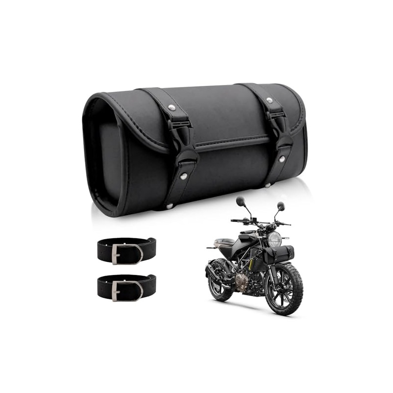Universal Motorcycle Saddle Bag, Motorcycle Tool Bag, PU Leather Waterproof